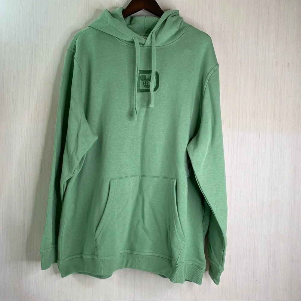 NWT Disney Parks Walt Disney World Logo and Castle Unisex Hoodie Green XXL - Picture 1 of 11